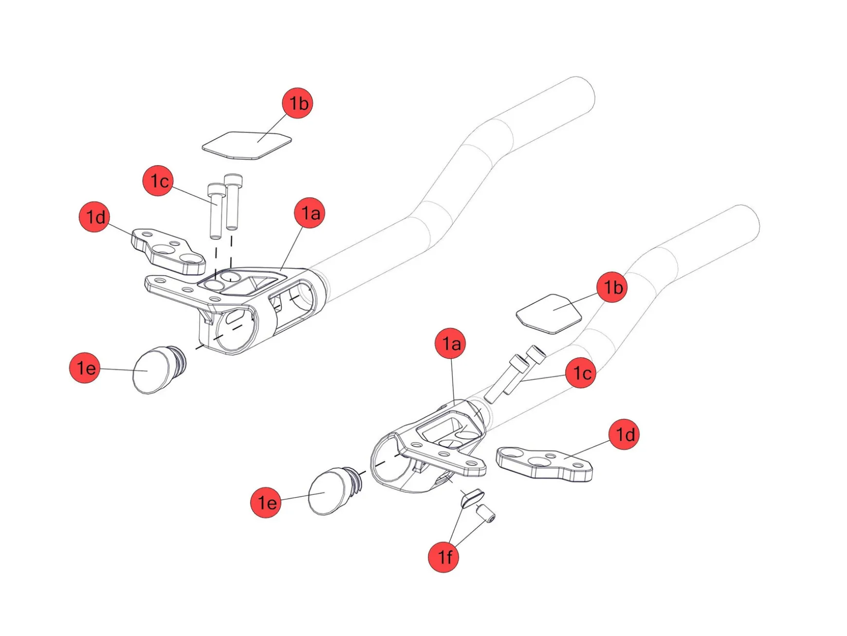 BMC Switzerland TM01 Extension Bracket Kit BLACK Best Sale